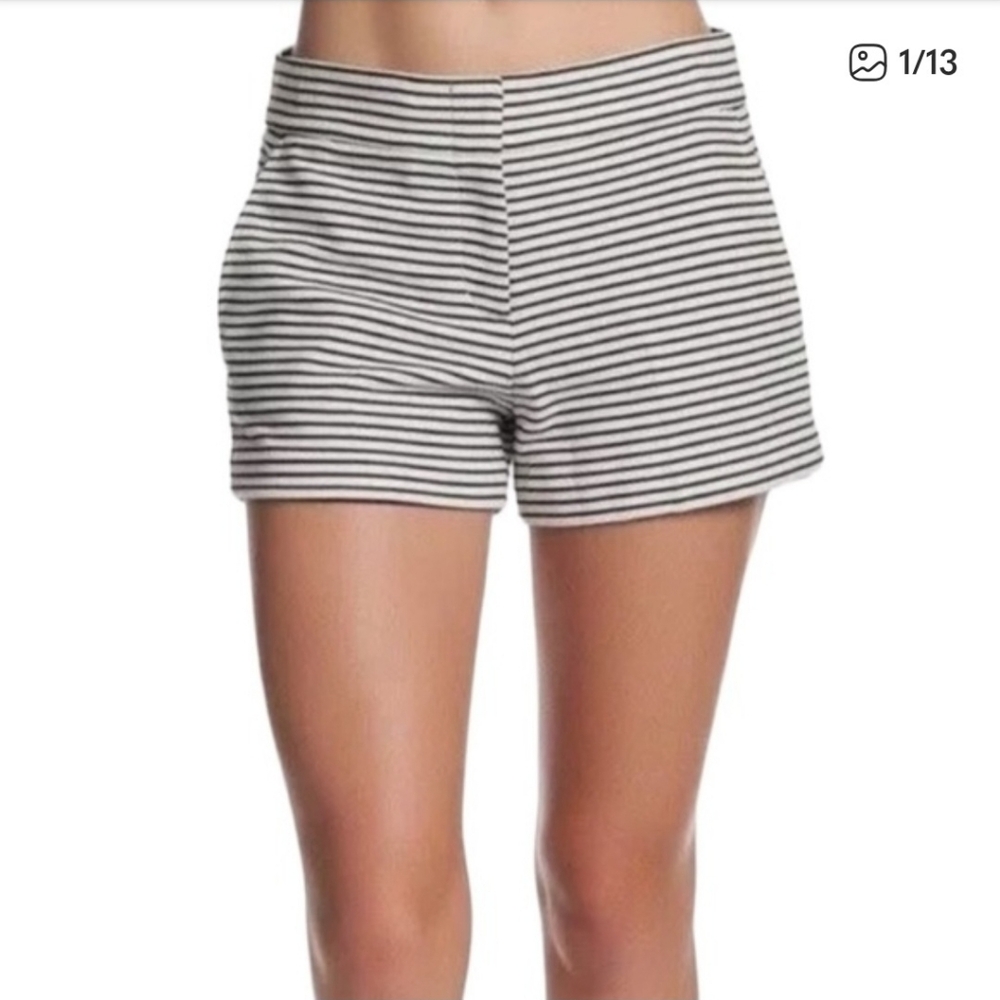 BCBGMaxAzria Black and White Striped Shorts